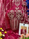 1263 E To H Mehboob Tex Embroidery Organza Pakistani Suits Wholesale Suppliers In India
